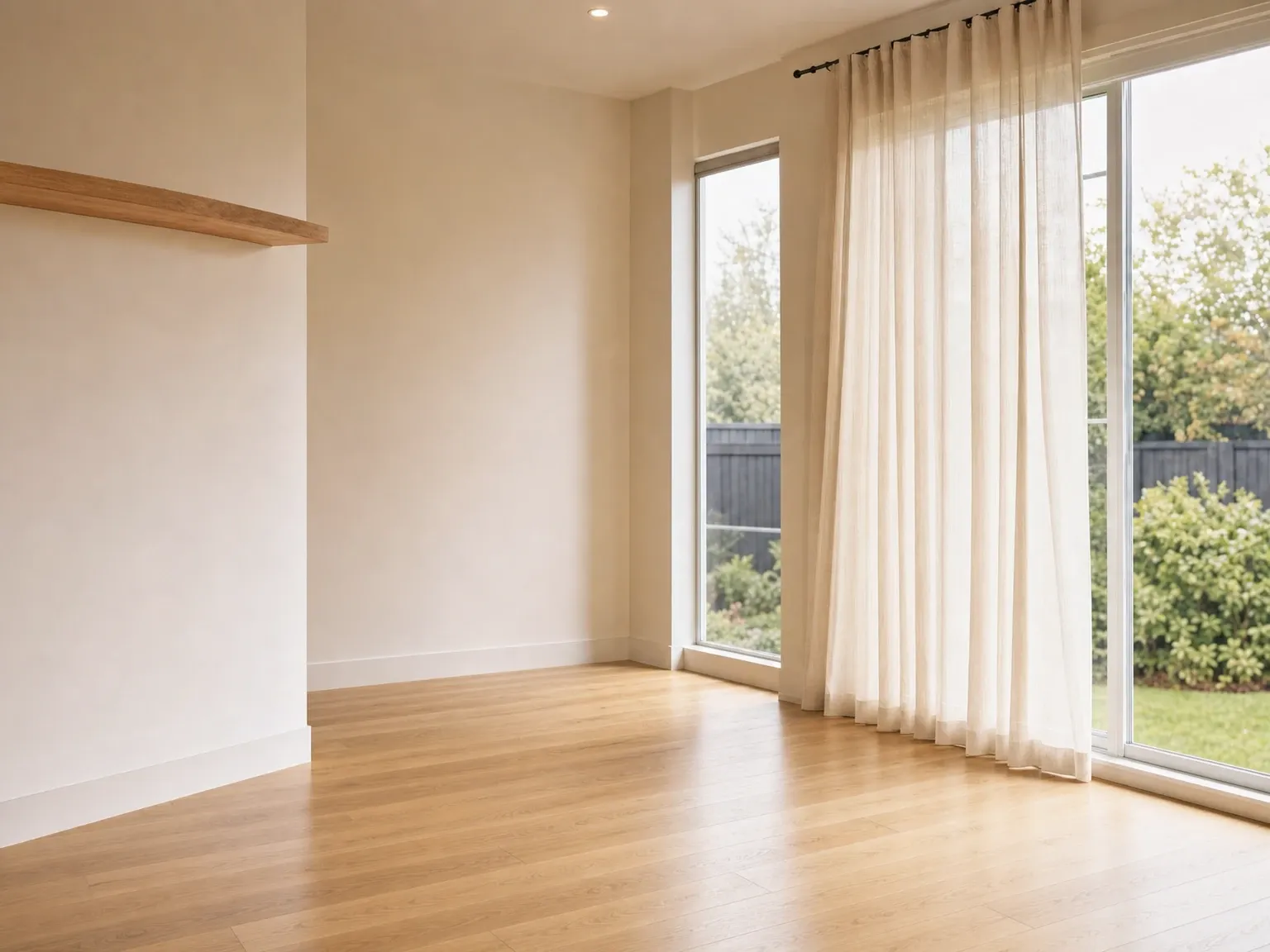 Empty Australian sitting nook before a boho styling visualisation