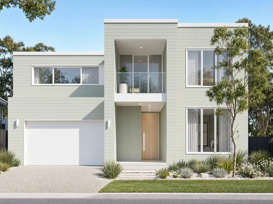Concept direction three: coastal sage weatherboard