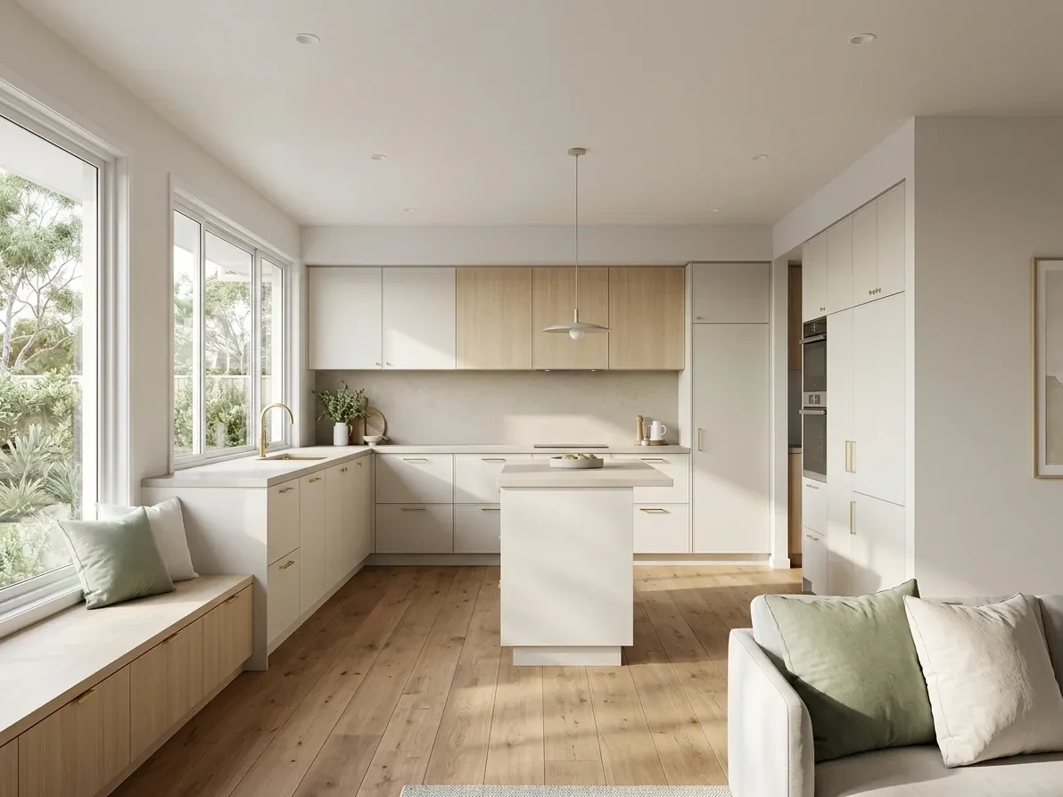 Photorealistic render of an IKEA kitchen layout before ordering