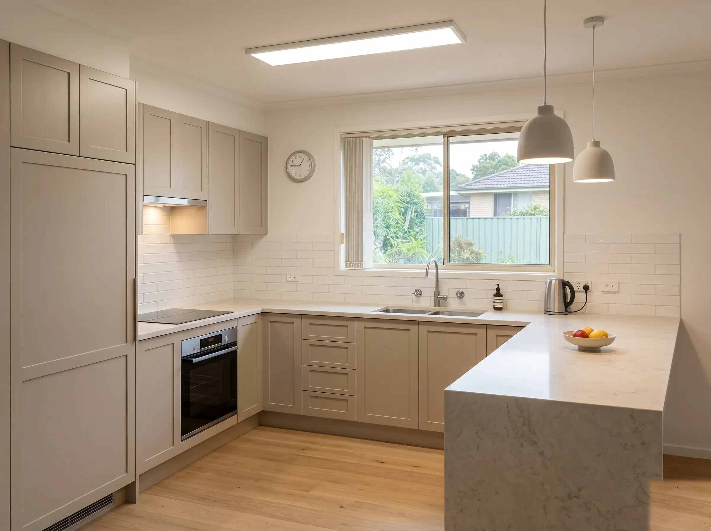 Contemporary mid-range Australian kitchen after renovation