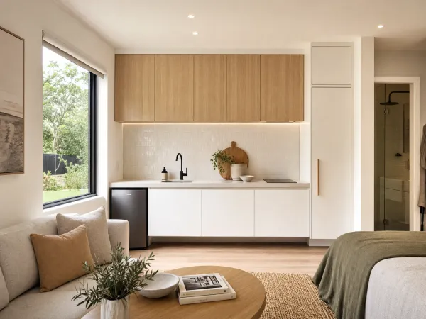 Kitchenette layout: studio, granny flat, apartment