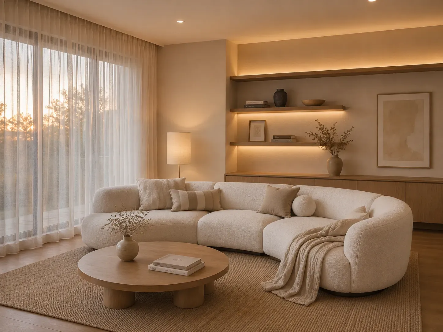 Customer's living room after — interior design render