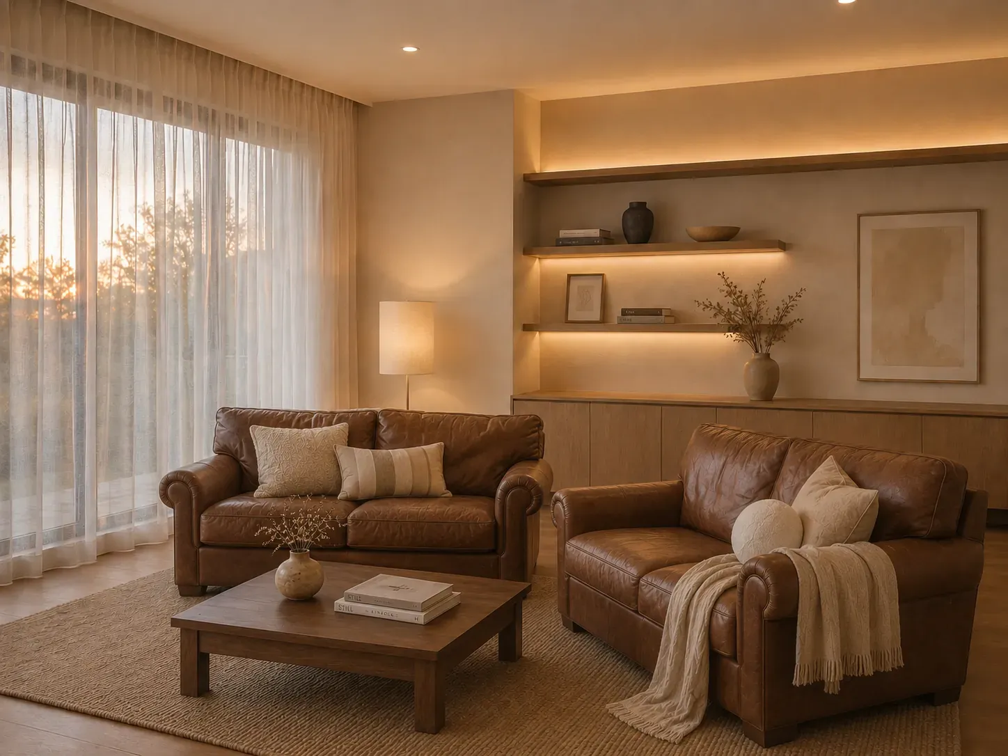 Customer's living room before — original photo