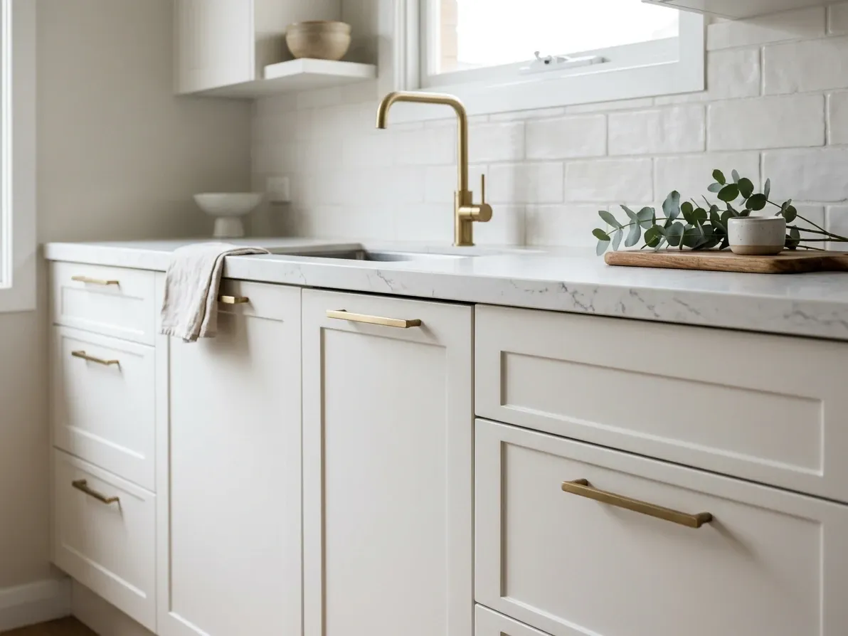 Matte white 2pac Australian kitchen cabinetry that hides fingerprints and daily wear