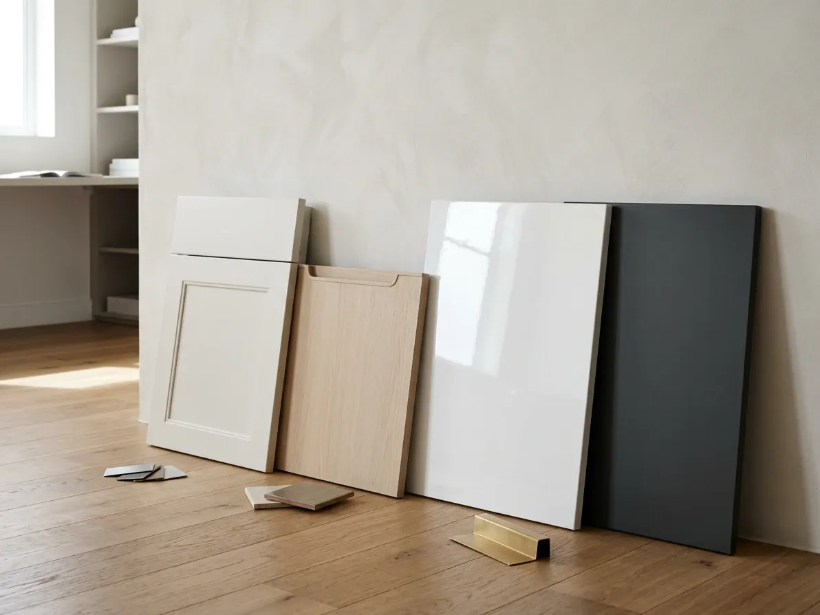 Assortment of METOD door fronts including shaker, gloss and matte styles