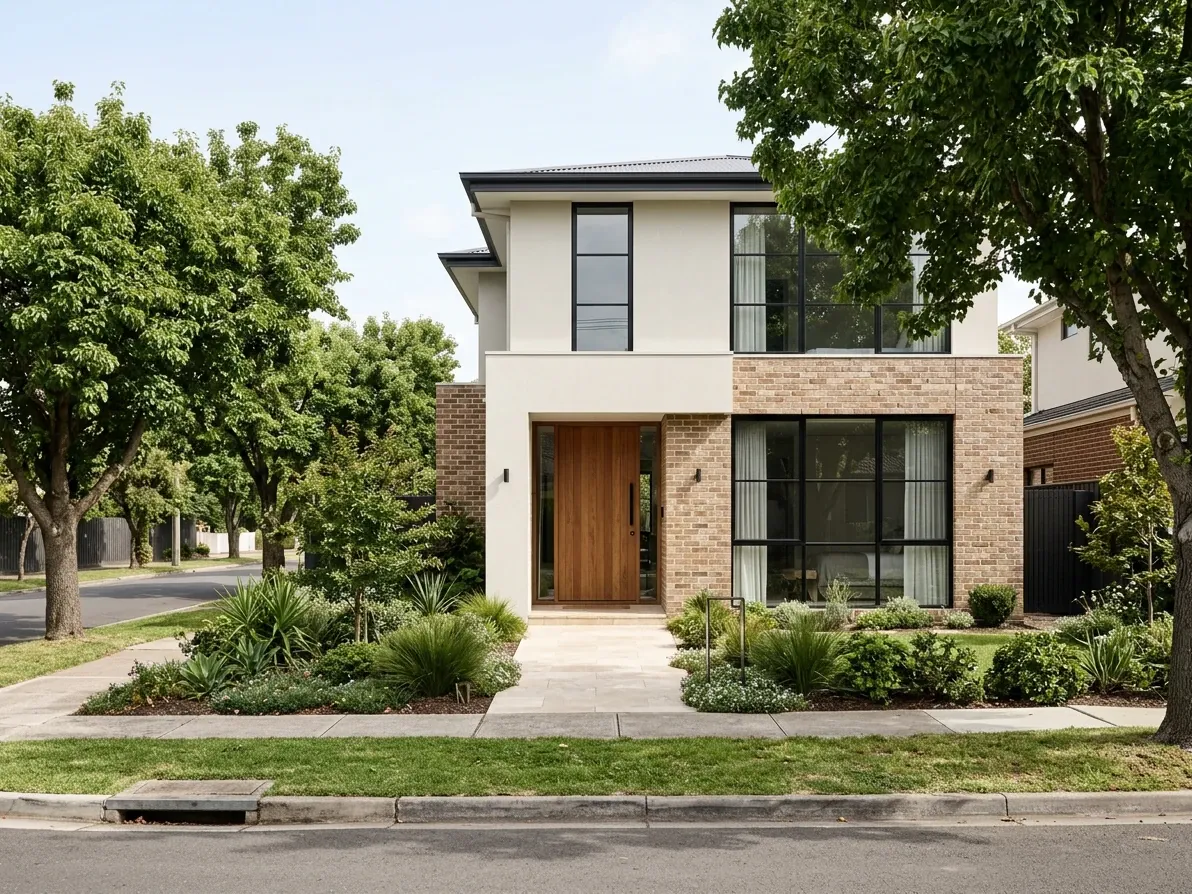 Presentation-ready contemporary Australian home exterior with no for-sale signage