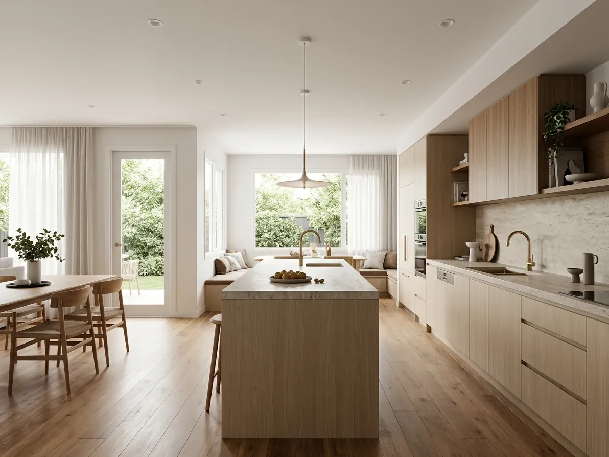 Contemporary Australian kitchen prepared and styled for a private off-market campaign