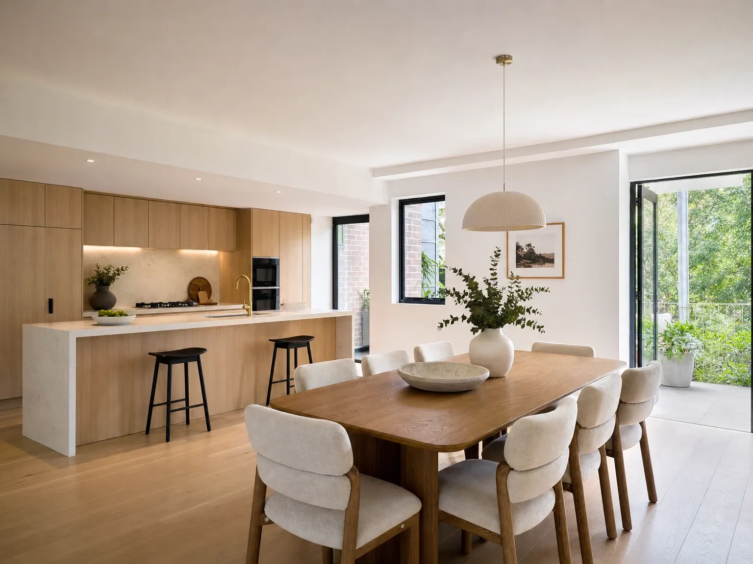 The same kitchen virtually restyled for an off-market campaign deck